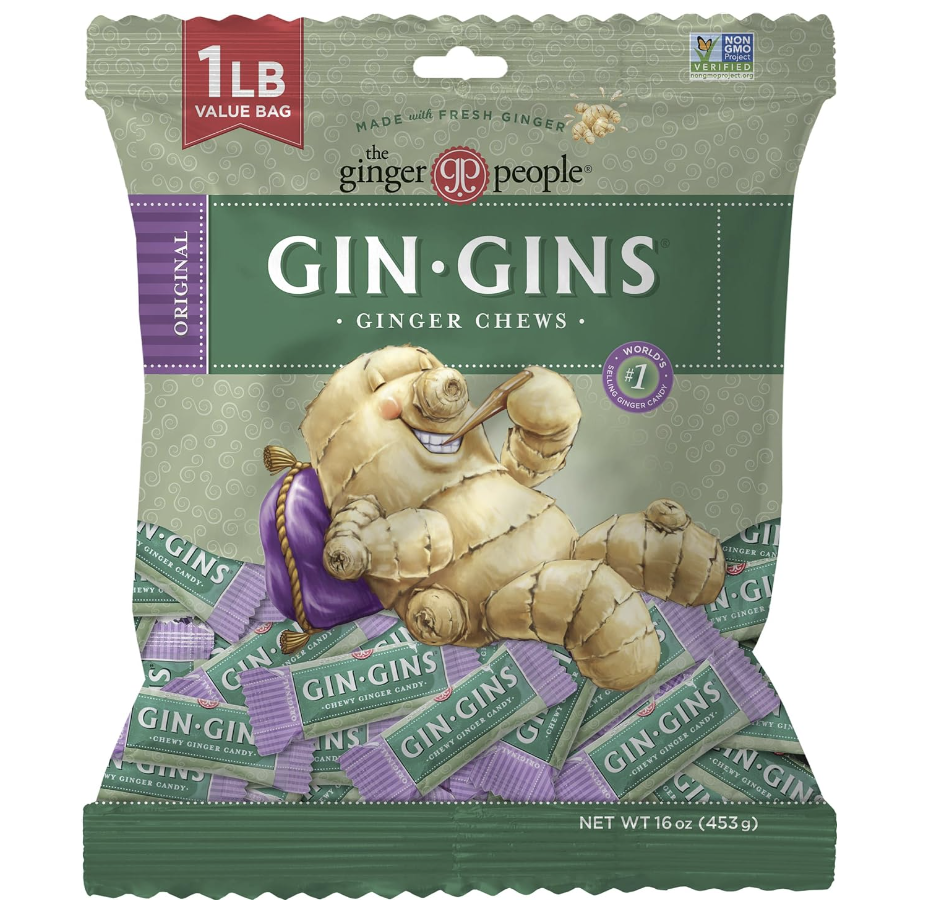 The Ginger People GinGins Chews, one of the best home remedies for diarrhea